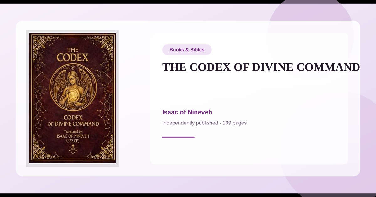 Book THE CODEX OF DIVINE COMMAND → Download and Print PDF, Abstract ...
