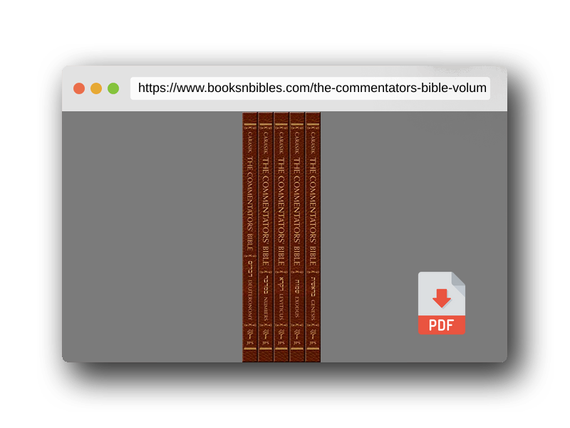 PDF Preview of the book The Commentators' Bible, 5-volume set: The Rubin JPS Miqra'ot Gedolot