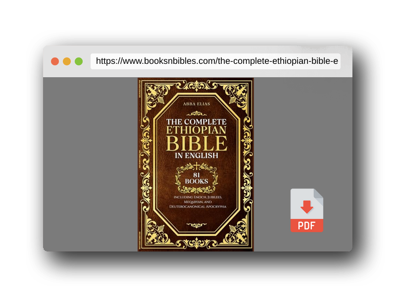 PDF Preview of the book The Complete Ethiopian Bible in English – 81 Books: Including Enoch, Jubilees, Meqabyan, and Deuterocanonical Apocrypha