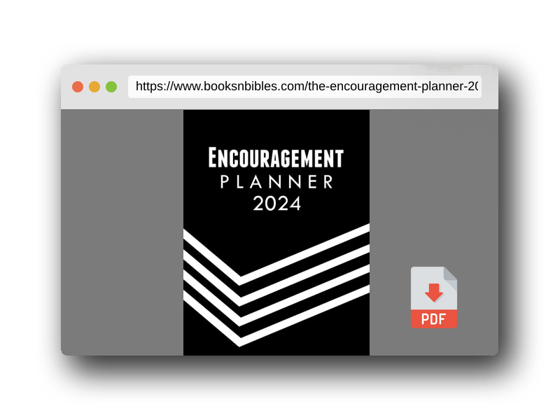 PDF Preview of the book The Encouragement Planner: 2024