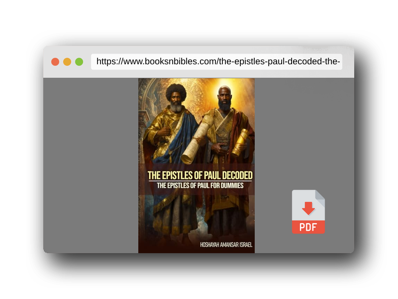 PDF Preview of the book The Epistles Of Paul Decoded: The Epistles Of Paul For Dummies