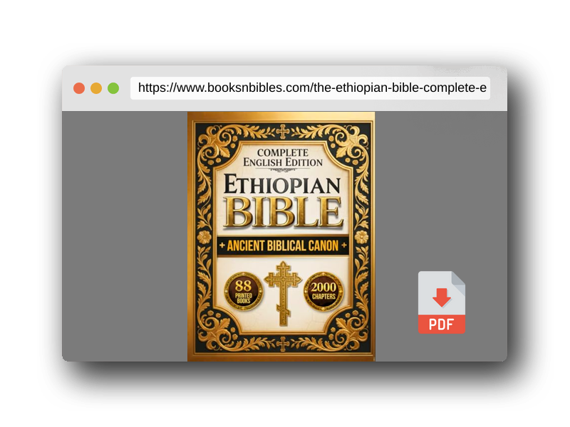 PDF Preview of the book The Ethiopian Bible: A complete English Edition | Featuring Ancient Ethiopian and Orthodox Scriptures, Including the Book of Enoch, Jubilees, Meqabyan, and Other Lost Biblical Texts