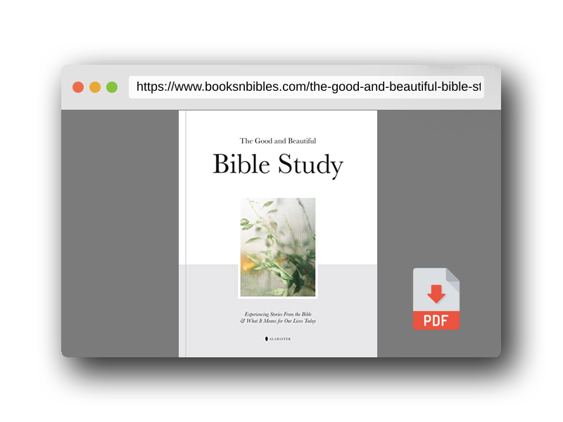 PDF Preview of the book The Good and Beautiful Bible Study: Experiencing Stories From the Bible and What It Means for Our Lives Today