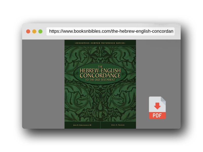 PDF Preview of the book The Hebrew-English Concordance to the Old Testament