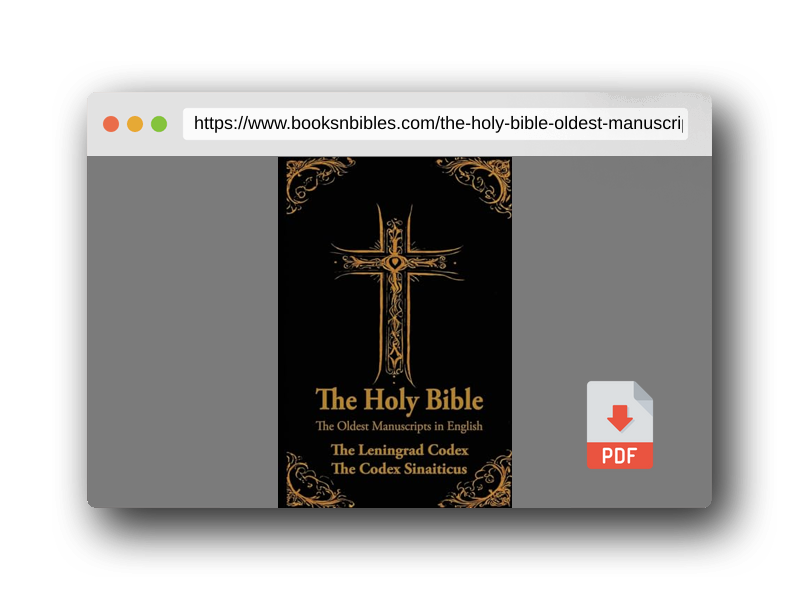 PDF Preview of the book The Holy Bible: Oldest Manuscripts in English: The Leningrad Codex and The Codex Sinaiticus