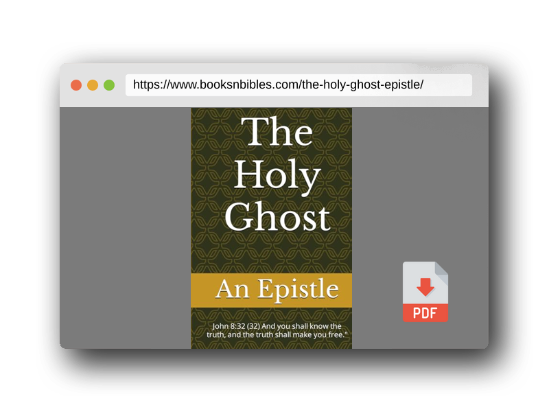 PDF Preview of the book The Holy Ghost: an Epistle