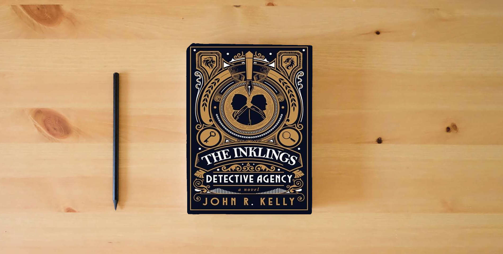 The book The Inklings Detective Agency is on the table