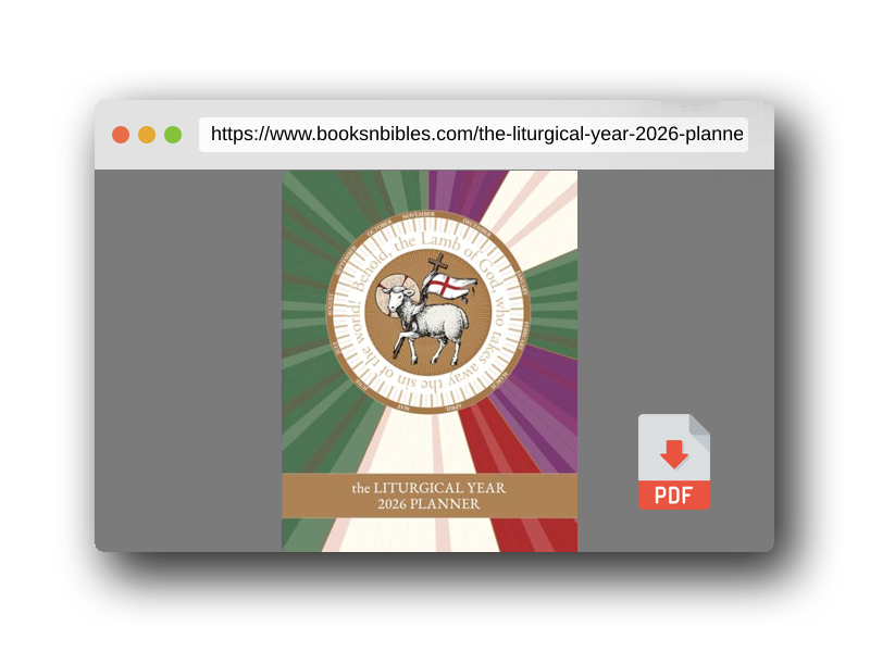 PDF Preview of the book The Liturgical Year 2026 Planner