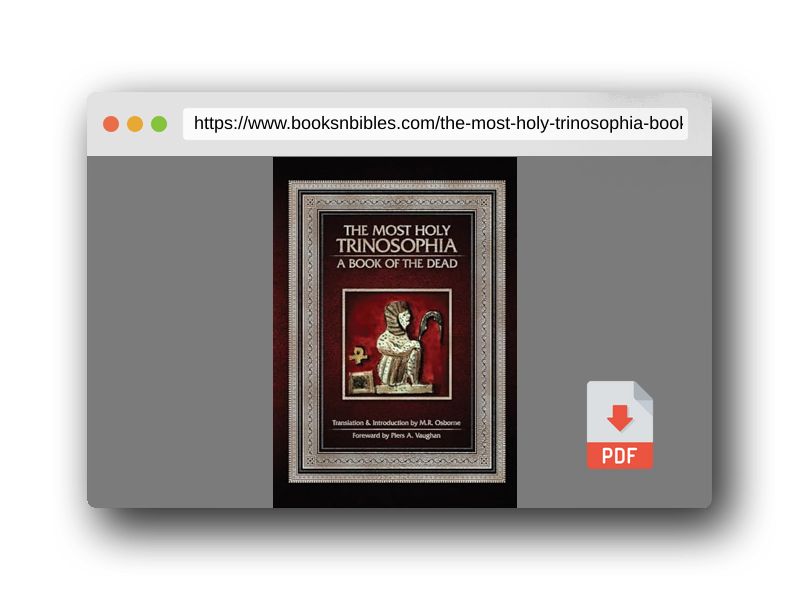 PDF Preview of the book The Most Holy Trinosophia: A Book of the Dead