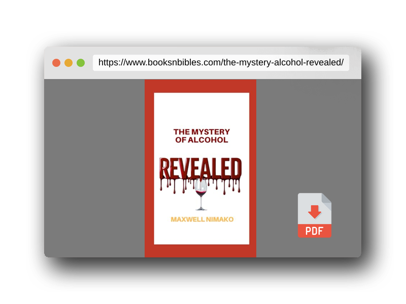 PDF Preview of the book The mystery of alcohol revealed.