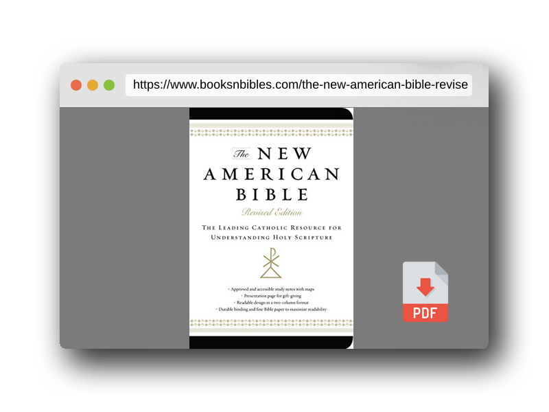 PDF Preview of the book The New American Bible, Revised Edition, Imitation Leather, Non-flex, Black: The Leading Catholic Resource for Understanding Holy Scripture