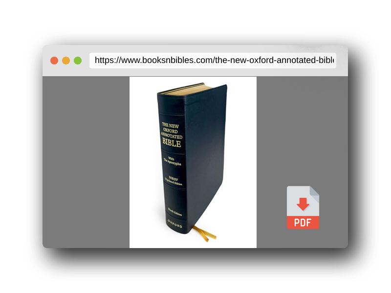 PDF Preview of the book The New Oxford Annotated Bible: New Revised Standard Version with the Apocrypha