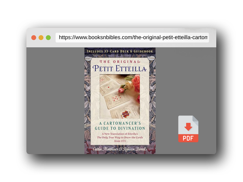 PDF Preview of the book The Original Petit Etteilla: A Cartomancer's Guide to Divination