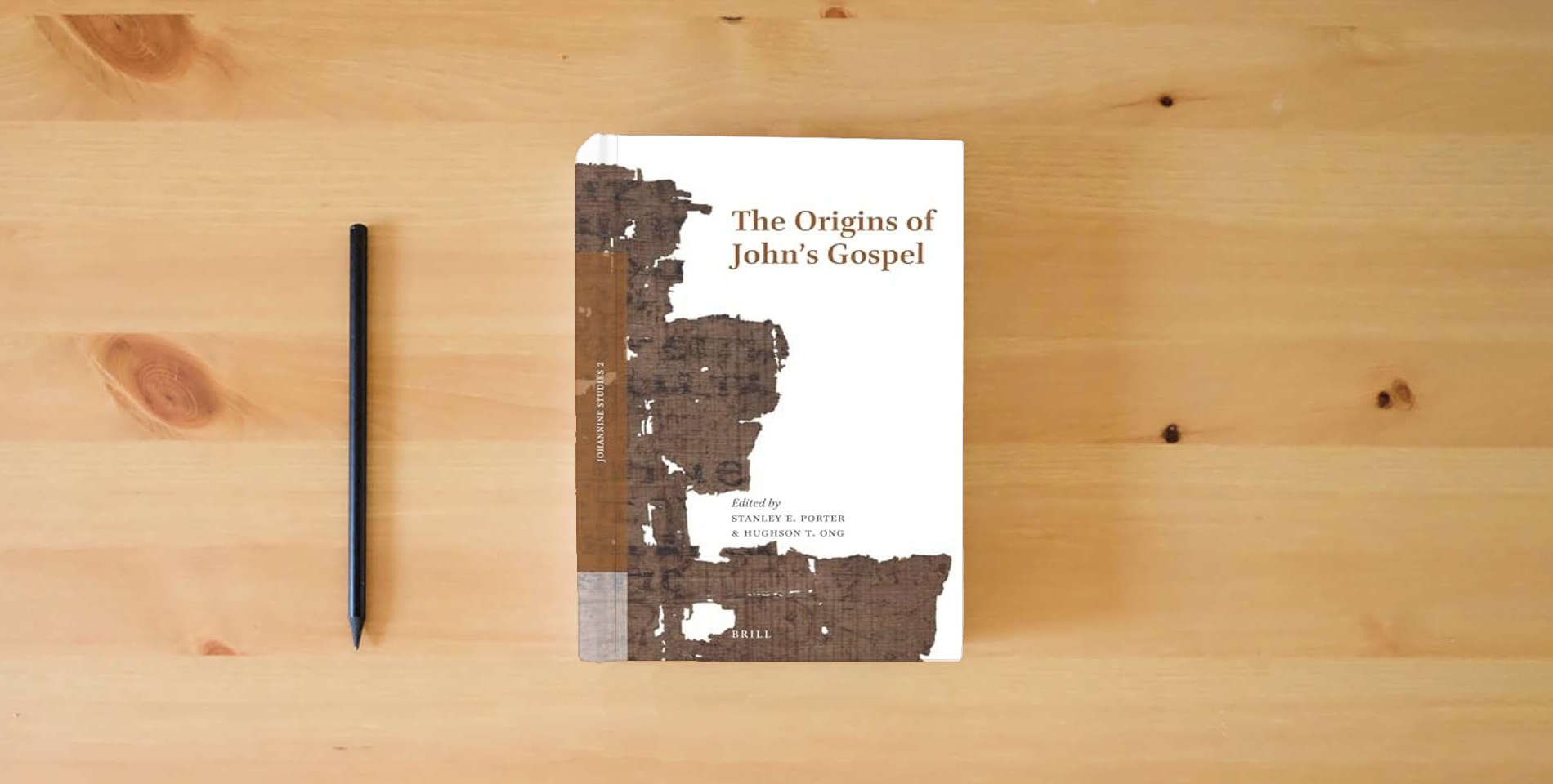 The book The Origins of John’s Gospel (Johannine Studies, 2) is on the table