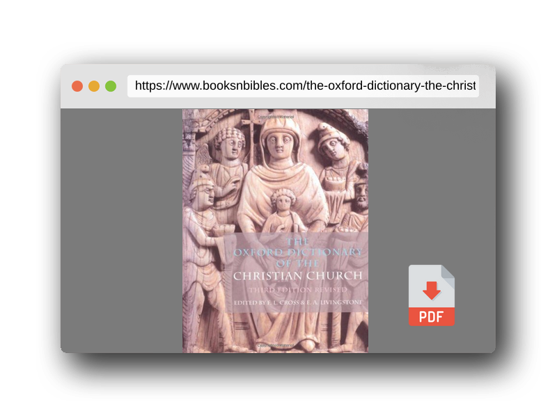 PDF Preview of the book The Oxford Dictionary of the Christian Church