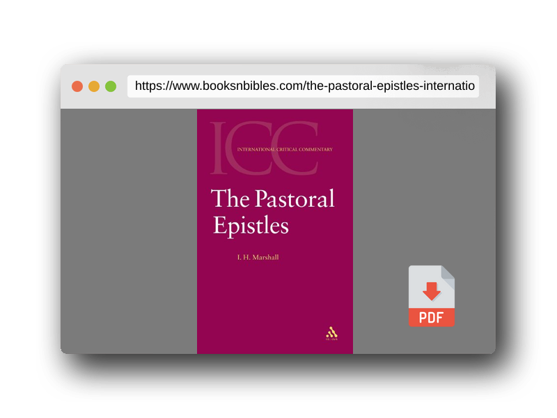 PDF Preview of the book The Pastoral Epistles (International Critical Commentary)