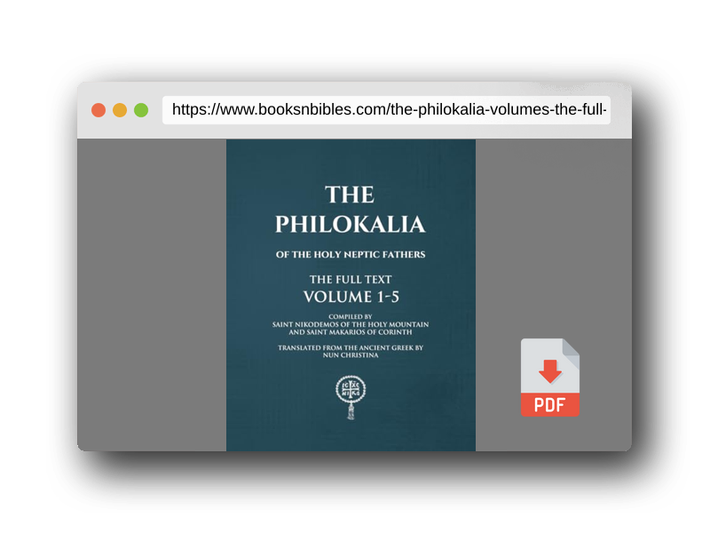PDF Preview of the book The Philokalia Volumes 1 - 5 The FULL Text