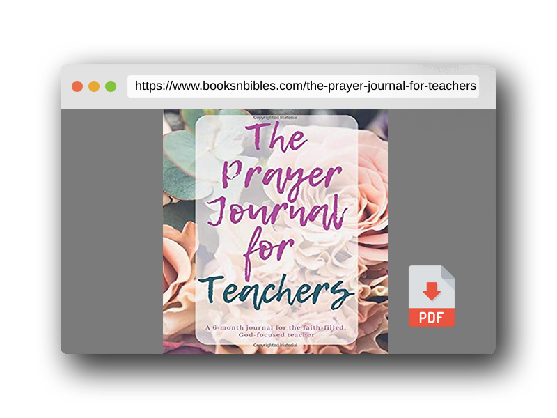 PDF Preview of the book The Prayer Journal for Teachers