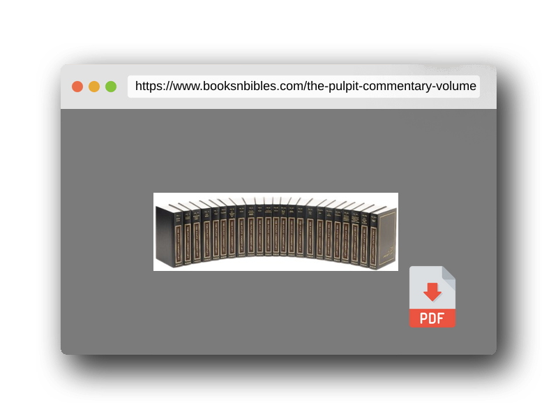 PDF Preview of the book The Pulpit Commentary (23 Volume Set)