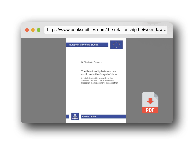 PDF Preview of the book The Relationship between «Law» and «Love» in the Gospel of John: A detailed Scientific Research on the Concepts of «Law» and «Love» in the Fourth ... / Publications Universitaires Européennes)
