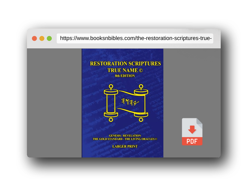 PDF Preview of the book The Restoration Scriptures True Name Larger Print Eighth Edition