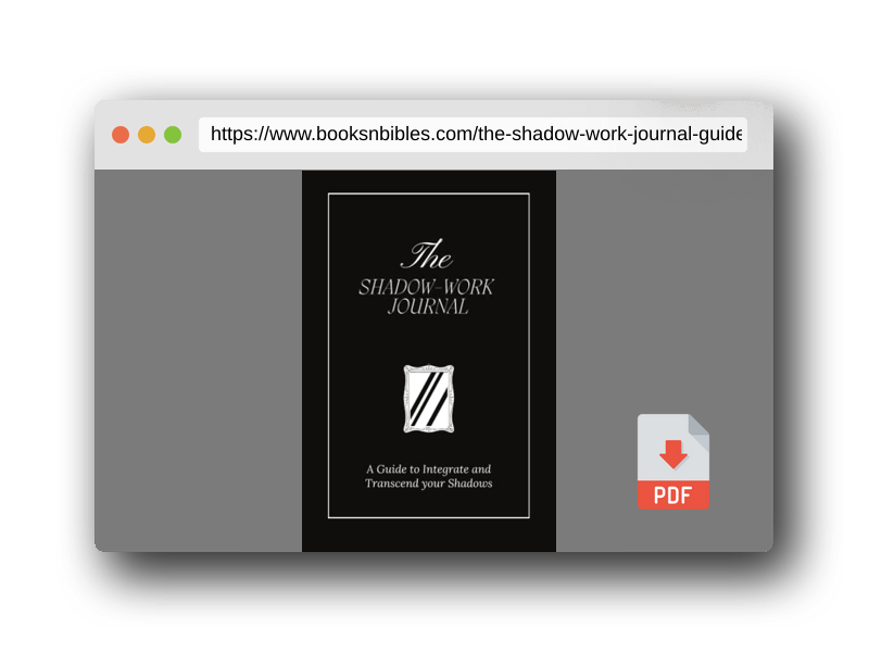 PDF Preview of the book The Shadow Work Journal: A Guide to Integrate and Transcend your Shadows