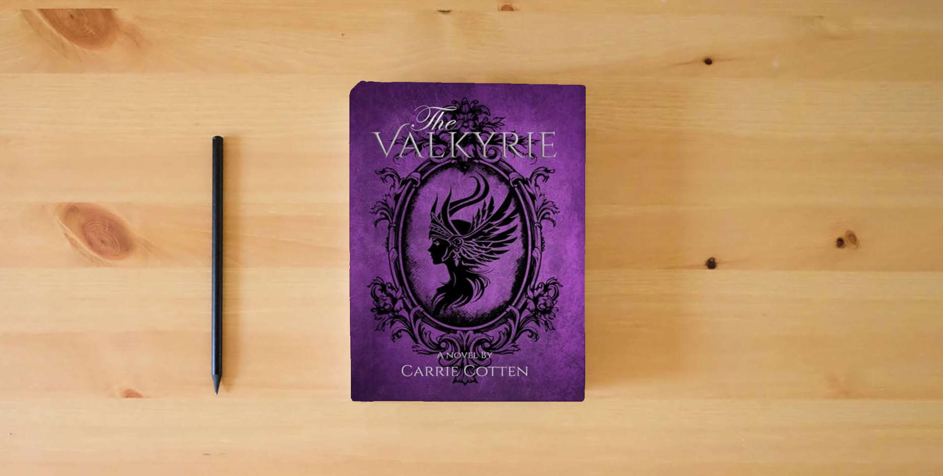 The book The Valkyrie: A Medieval Christian Fiction (Book 4) (The Huntress: Medieval Christian Fiction) is on the table