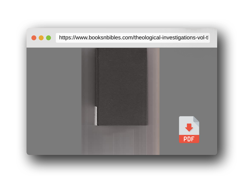 PDF Preview of the book Theological Investigations, Vol. 3: The Theology of the Spiritual Life