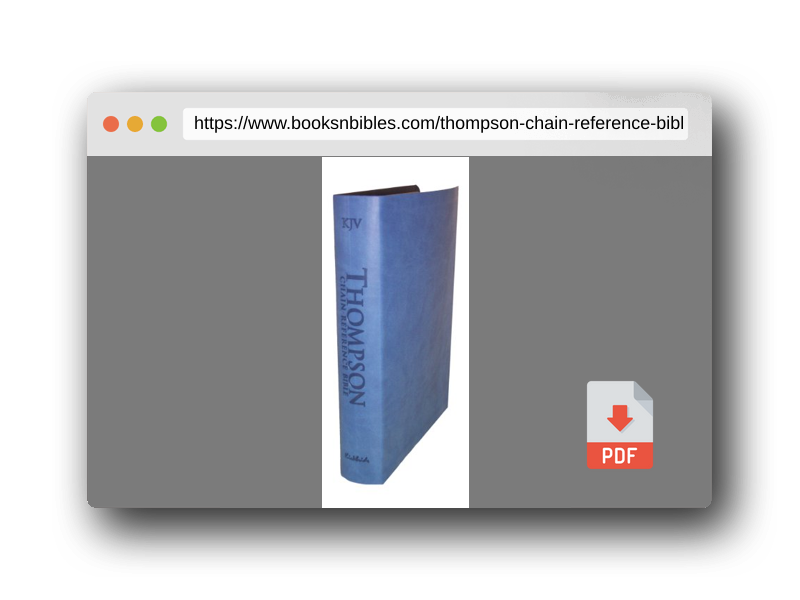 PDF Preview of the book Thompson Chain Reference Bible (Style 507blue) - Regular Size KJV - Deluxe Kirvella