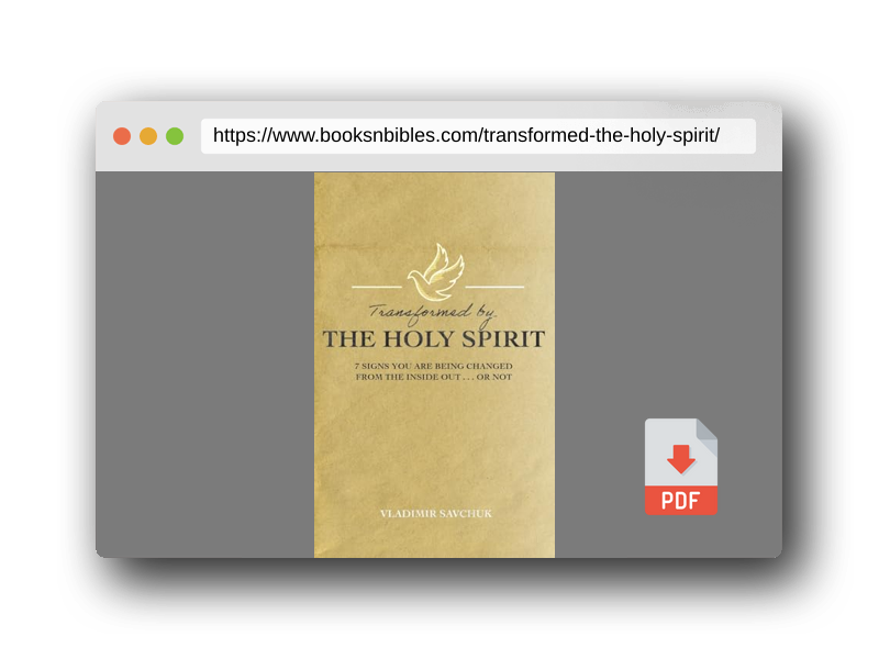 PDF Preview of the book Transformed by the Holy Spirit