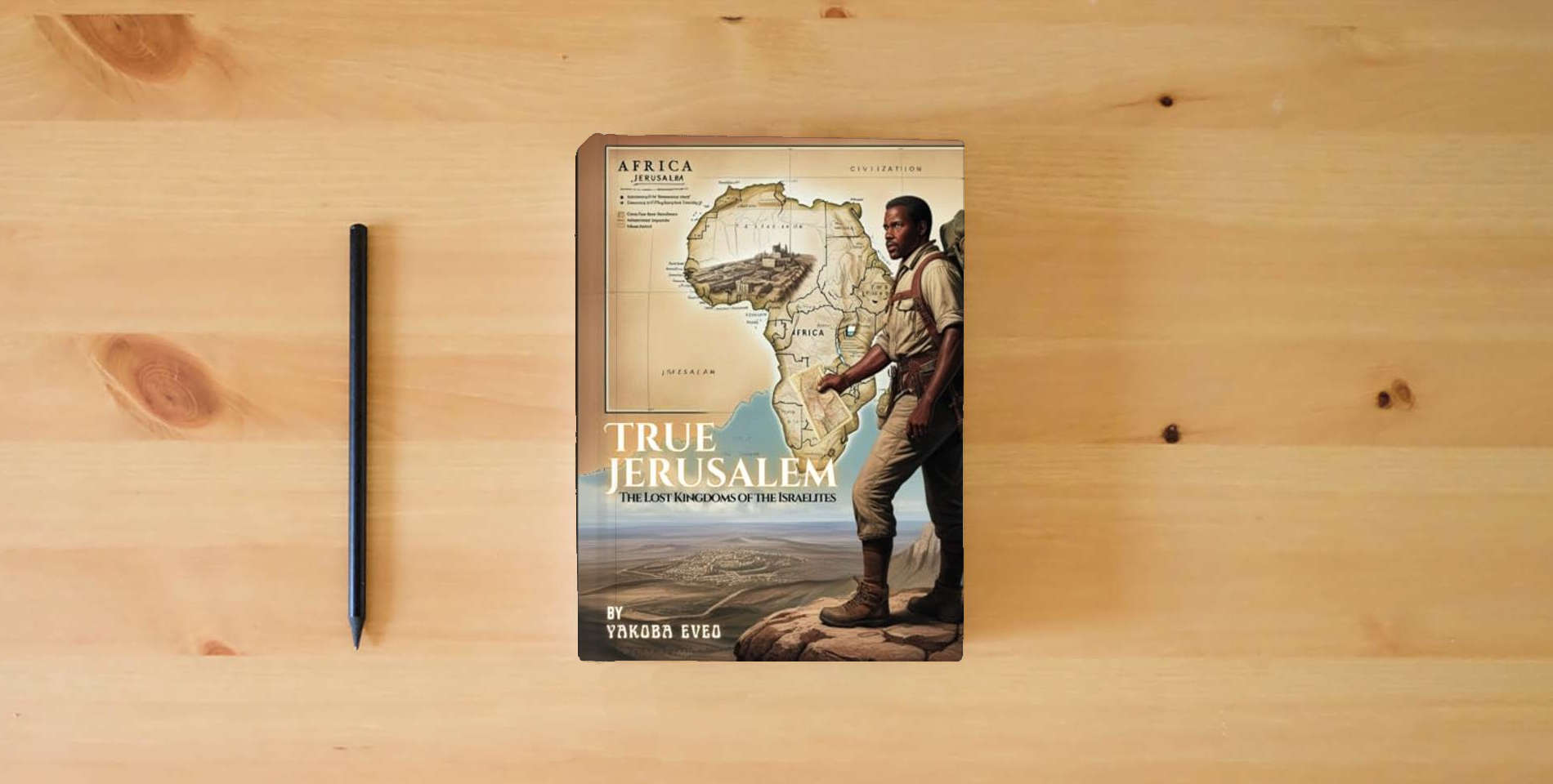 The book True Jerusalem: The Lost Kingdoms of the Israelites is on the table
