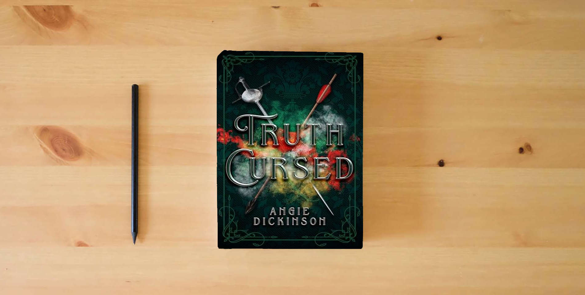The book Truth Cursed is on the table