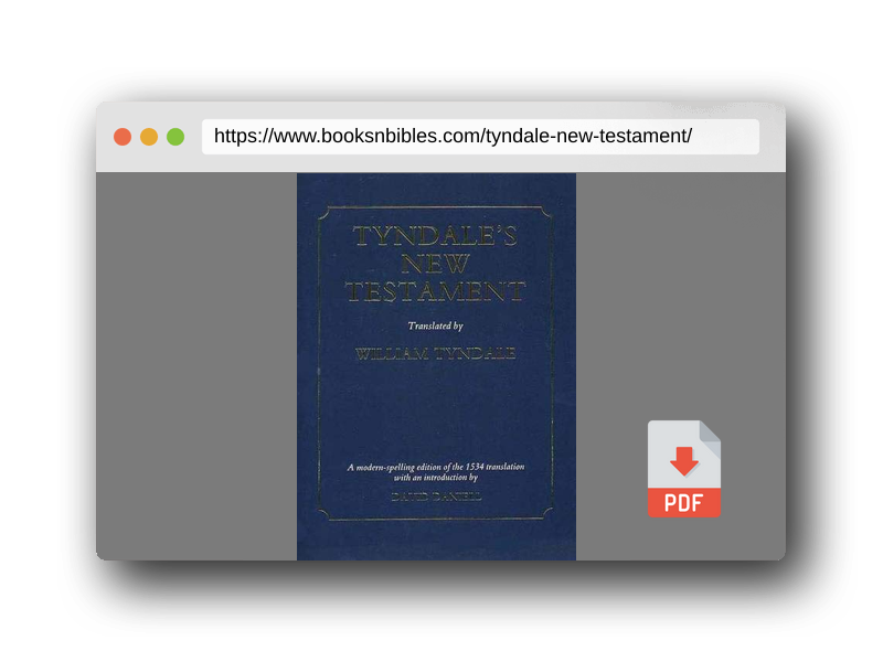 PDF Preview of the book Tyndale's New Testament