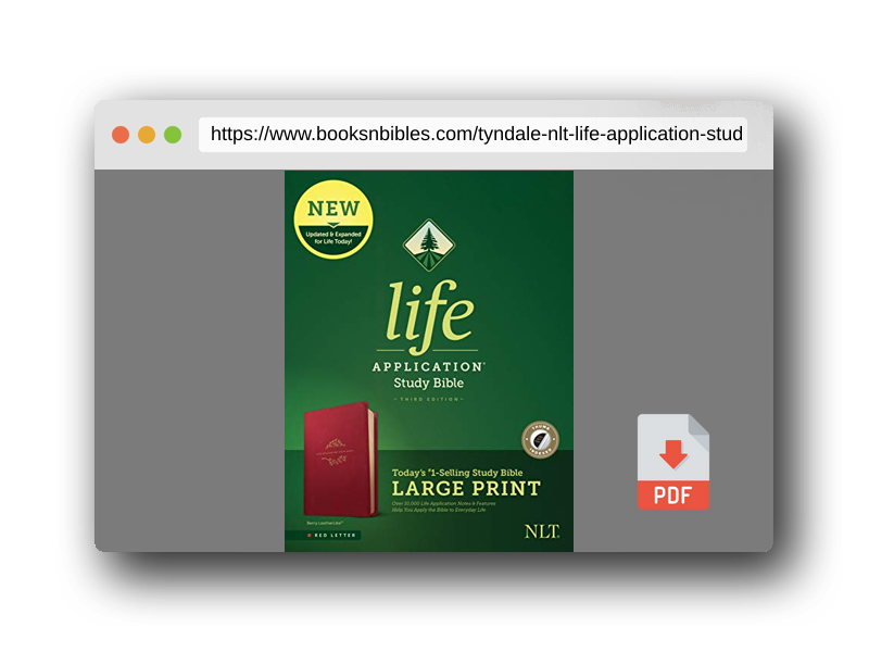 PDF Preview of the book Tyndale NLT Life Application Study Bible, Third Edition, Large Print (LeatherLike, Berry, Indexed, Red Letter) – New Living Translation Bible, Large Print Study Bible for Enhanced Readability