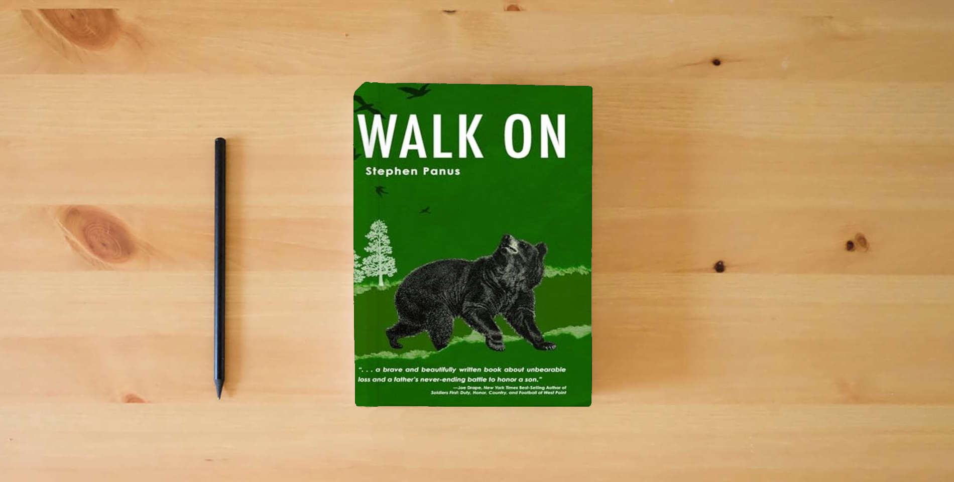 The book Walk On is on the table