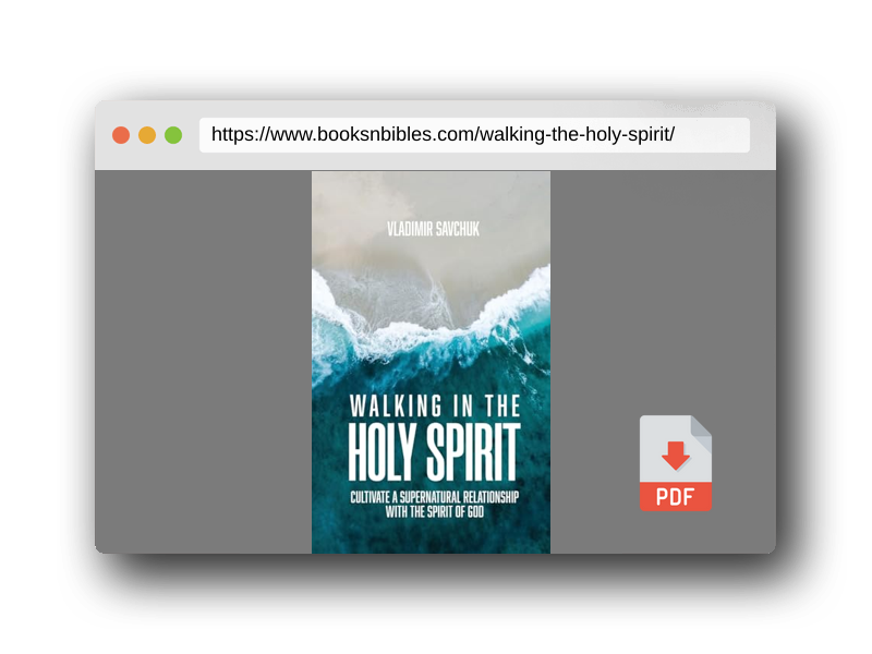 PDF Preview of the book Walking in the Holy Spirit