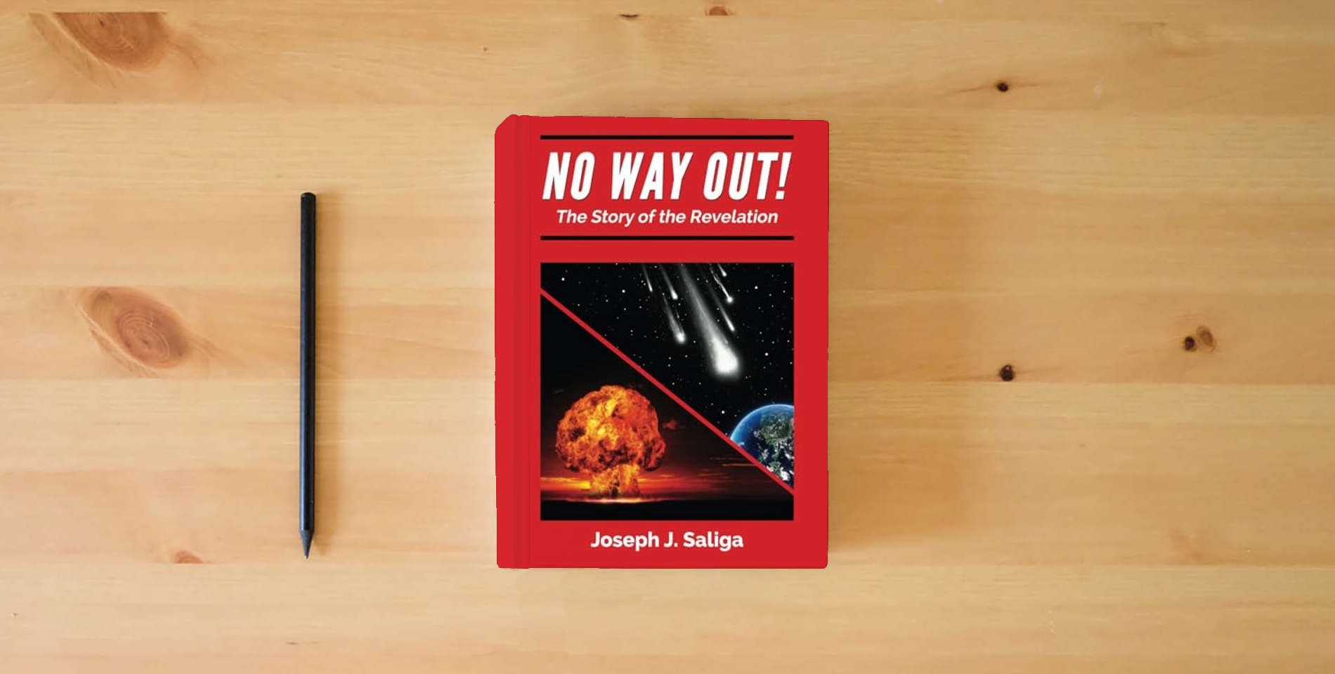 The book No Way Out!: The Story of the Revelation is on the table