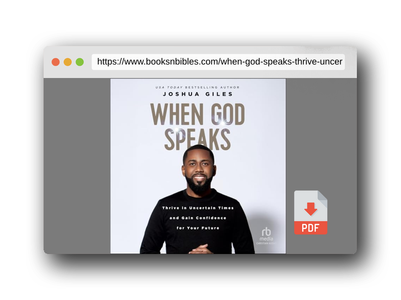 PDF Preview of the book When God Speaks: Thrive in Uncertain Times and Gain Confidence for Your Future