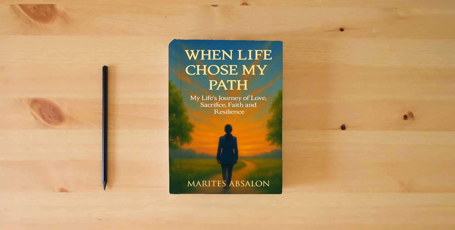 The book When Life Chose My Path: My Life's Journey of Love, Sacrifice, Faith and Resilience is on the table