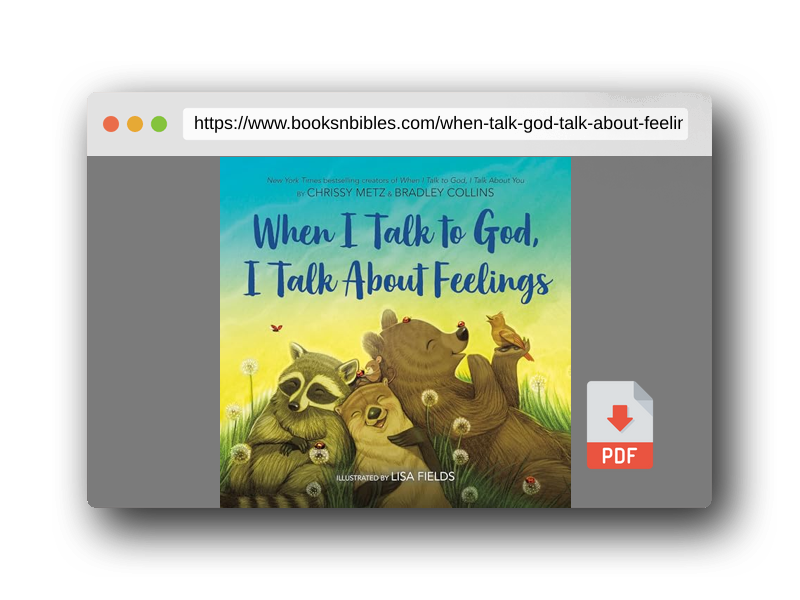 PDF Preview of the book When I Talk to God, I Talk About Feelings