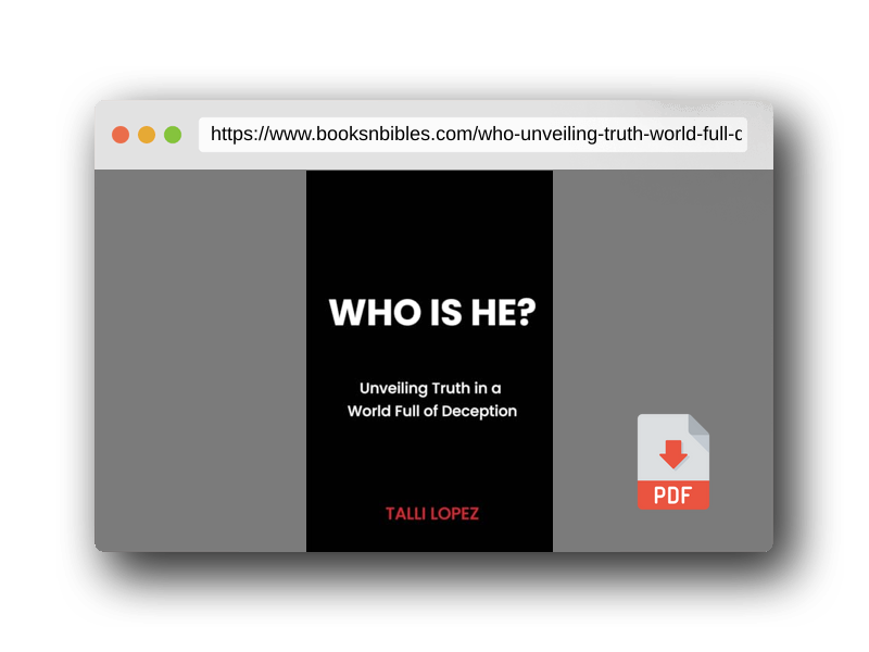 PDF Preview of the book Who Is He? Unveiling Truth in a World Full of Deception