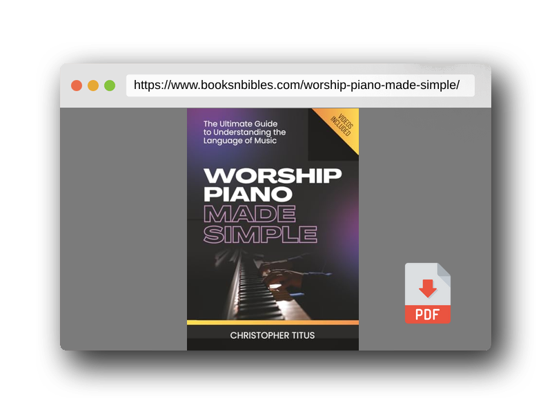 PDF Preview of the book Worship Piano Made Simple