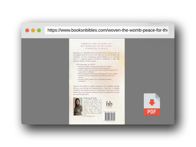 PDF Preview of the book Woven in the Womb: Peace for the Pregnant and Postpartum Soul