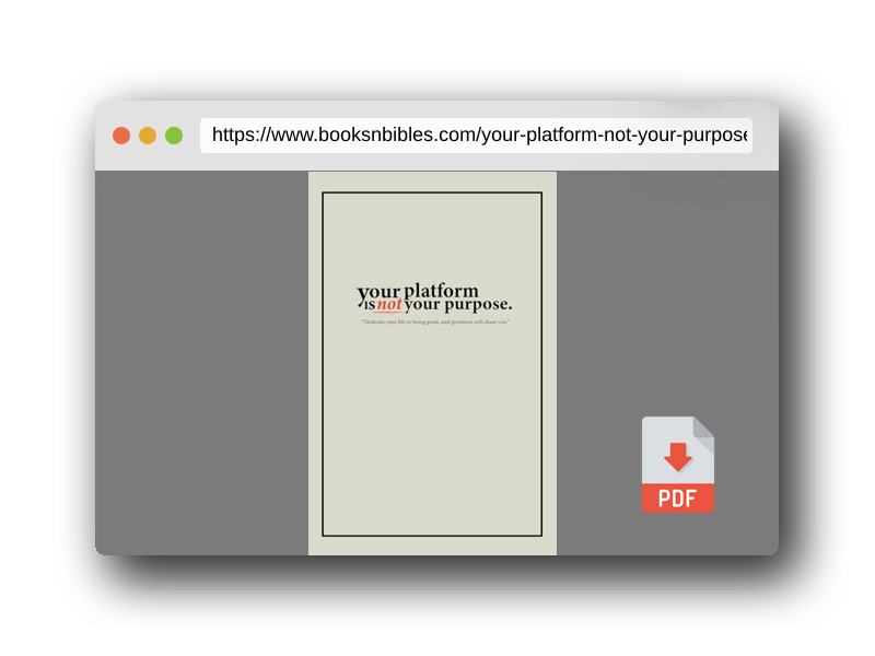 PDF Preview of the book Your Platform Is Not Your Purpose.