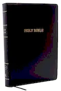 Book Cover: KJV Holy Bible, Giant Print Center-Column Reference Bible, Black Leather-look, 53,000 Cross References, Red Letter, Comfort Print: King James Version