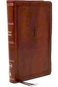 Book Cover: NKJV, End-of-Verse Reference Bible, Personal Size Large Print, Leathersoft, Brown, Red Letter, Comfort Print: Holy Bible, New King James Version