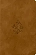 Book Cover: ESV Giant Print Personal Size Bible, Red Letter, Thumb Indexed (TruTone, Nubuck Caramel, Wildflower Design)