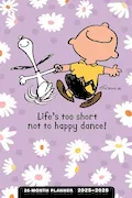 Book Cover: Peanuts Happy Dance: 2025-2026 28-Month Inspirational Pocket Planner