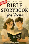 Book Cover: Bible Storybook for Teens: An Illustrated Guide with Biblical Short Stories for Christian Boys & Girls. Bible Study in 8 Minutes: Reflections, Prayers & Challenges for Modern Teenager