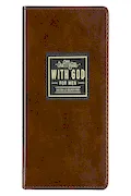 Book Cover: One Minute with God for Men 365 Devotions, Brown Faux Leather Flexcover
